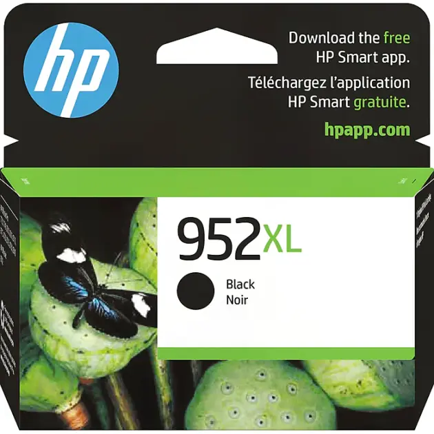 HP 952XL Black High Yield Ink Cartridge, Prints Up to 2,000 Pages (F6U19AN#140)