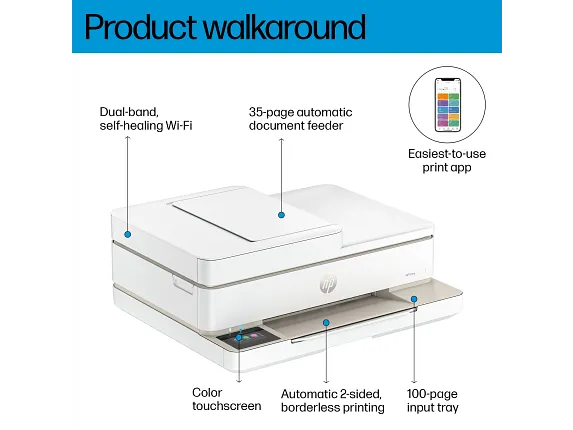 HP Envy 6555e All-in-One Printer with 3 Months of Instant Ink for free with HP+, AI-enabled - Image 4