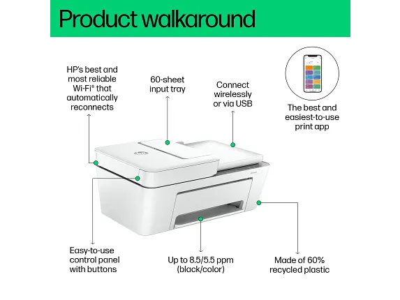 HP DeskJet 4255e All-in-One Printer with 3 Months of Instant Ink for free with HP+, AI-enabled - Image 4