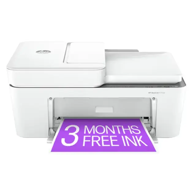 HP DeskJet 4255e All-in-One Printer with 3 Months of Instant Ink for free with HP+, AI-enabled